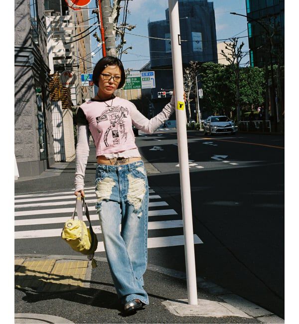 Oriens JOURNAL STANDARD「ブロークンダメージデニムパンツ」|デニム|