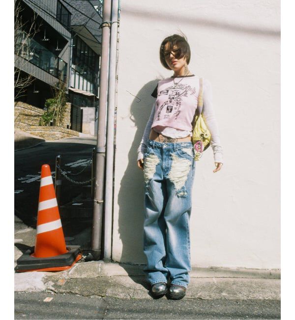 Oriens JOURNAL STANDARD「ブロークンダメージデニムパンツ」|デニム|