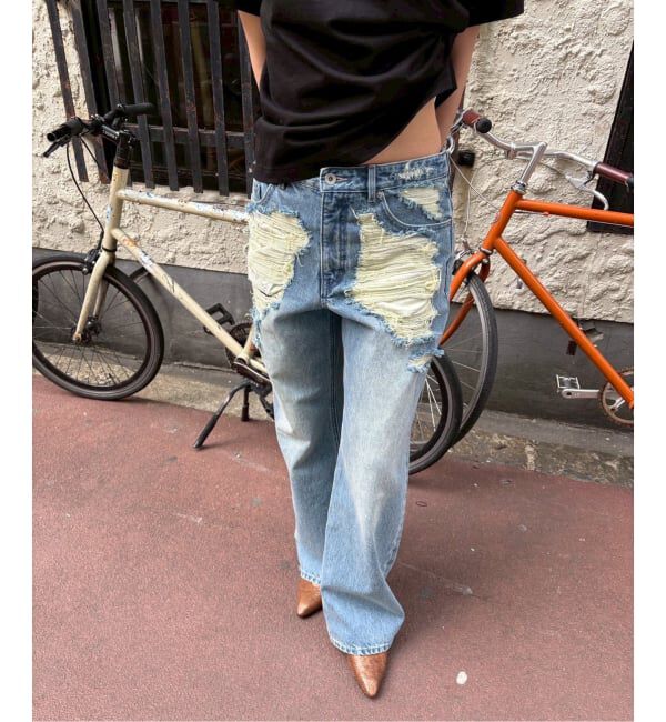 Oriens JOURNAL STANDARD「ブロークンダメージデニムパンツ」|デニム|