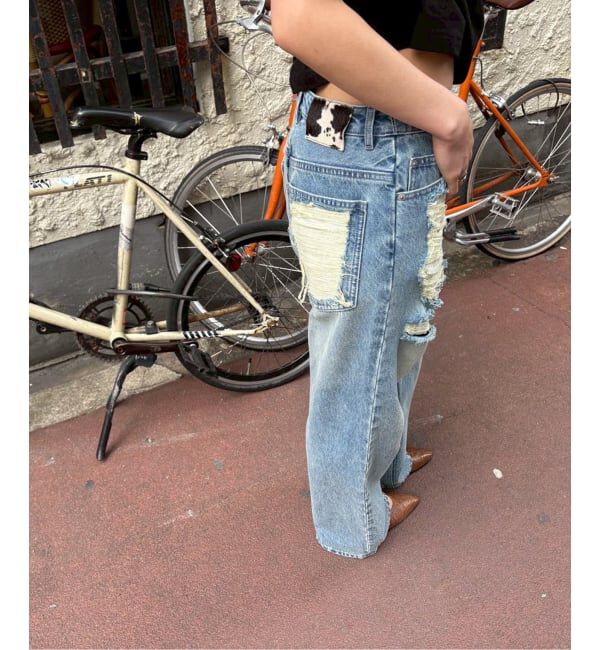 Oriens JOURNAL STANDARD「ブロークンダメージデニムパンツ」|デニム|