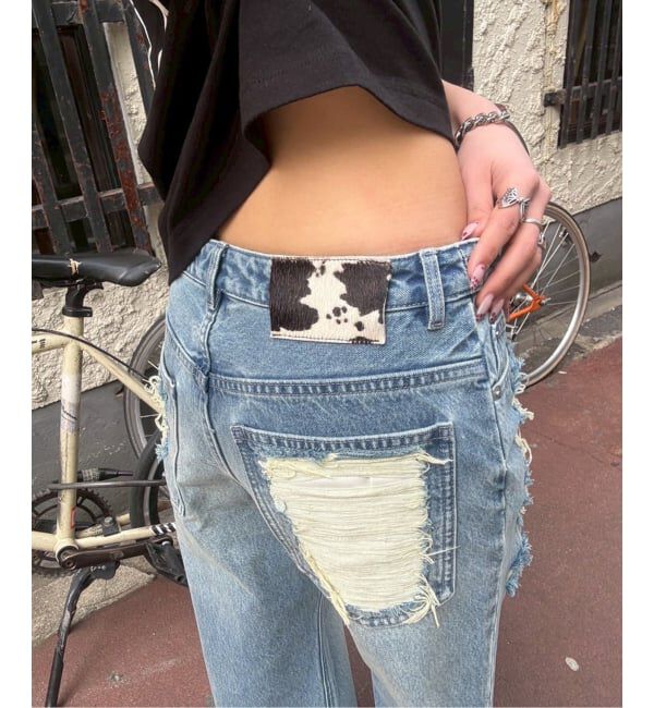 Oriens JOURNAL STANDARD「ブロークンダメージデニムパンツ」|デニム|