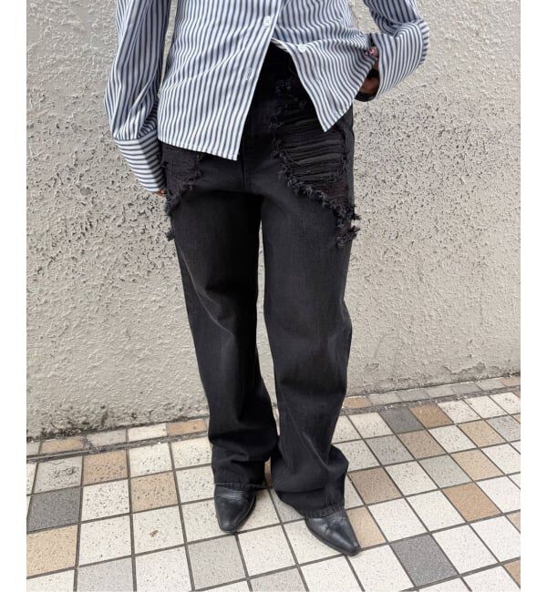 Oriens JOURNAL STANDARD「ブロークンダメージデニムパンツ」|デニム|