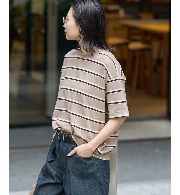 JOURNAL STANDARD「《追加》汗ジミ防止ボーダービッグT」|Tシャツ・カットソー|