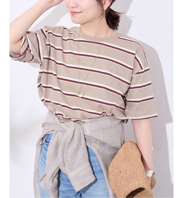 JOURNAL STANDARD「《追加》汗ジミ防止ボーダービッグT」|Tシャツ・カットソー|