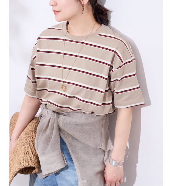 JOURNAL STANDARD「《追加》汗ジミ防止ボーダービッグT」|Tシャツ・カットソー|