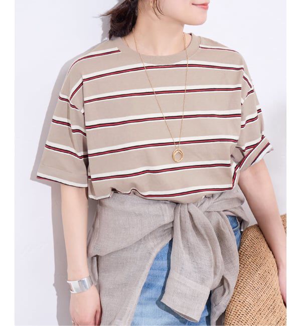 JOURNAL STANDARD「《追加》汗ジミ防止ボーダービッグT」|Tシャツ・カットソー|