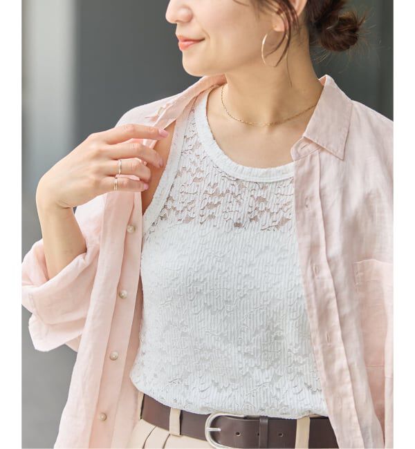 JOURNAL STANDARD「ストレッチフラワーレースタンク」|Tシャツ・カットソー|