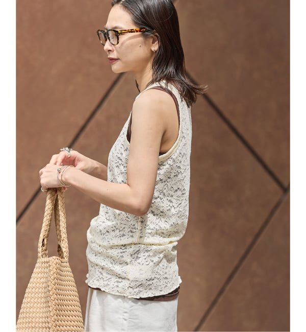 JOURNAL STANDARD「ストレッチフラワーレースタンク」|Tシャツ・カットソー|