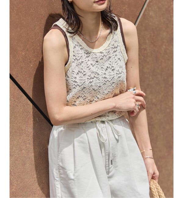 JOURNAL STANDARD「ストレッチフラワーレースタンク」|Tシャツ・カットソー|