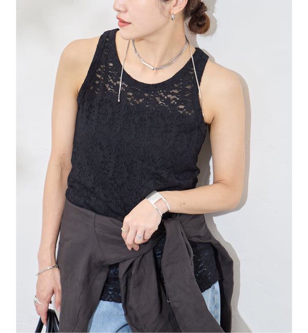 JOURNAL STANDARD「ストレッチフラワーレースタンク」|Tシャツ・カットソー|