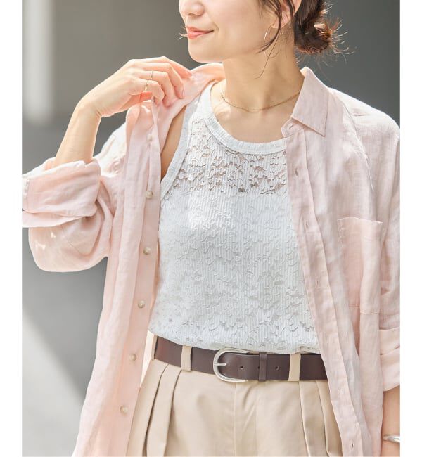 JOURNAL STANDARD「ストレッチフラワーレースタンク」|Tシャツ・カットソー|ホワイト