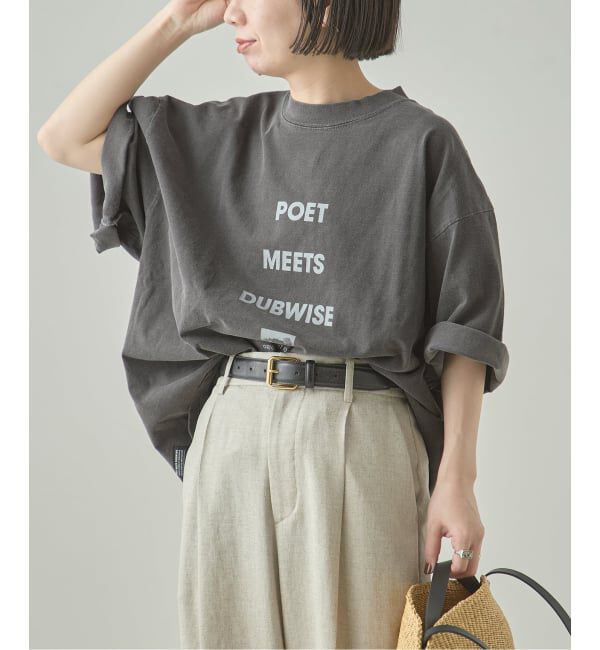 journal standard L'essage「《追加》POET MEETS DUBWISE LOOSE FIT LOGO Tシャツ」|Tシャツ・カットソー|ブラック A