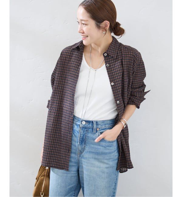 JOURNAL STANDARD「シアーチェックオーバーシャツ」|シャツ・ブラウス|