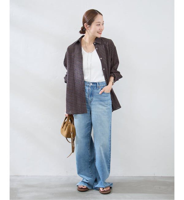 JOURNAL STANDARD「シアーチェックオーバーシャツ」|シャツ・ブラウス|