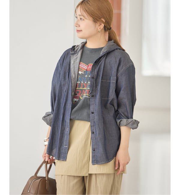 JOURNAL STANDARD「スーパーライトウォッシュフードシャツ」|シャツ・ブラウス|