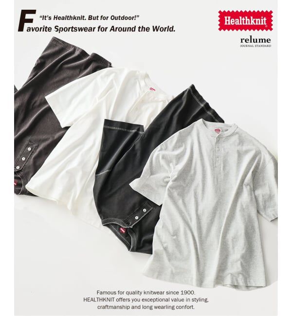 JOURNAL STANDARD relume「Healthknit / ヘルスニット 別注 ヘンリーネックTシャツ」|Tシャツ・カットソー|