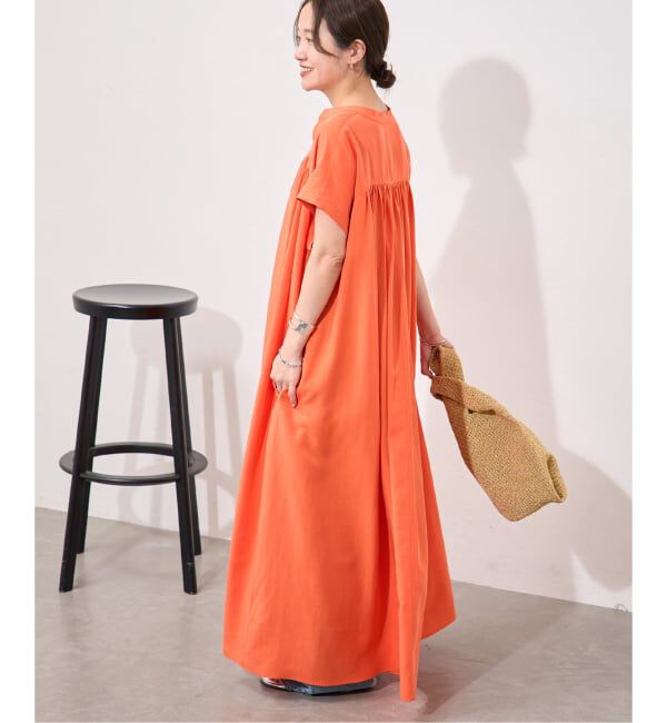 JOURNAL STANDARD「麻混ギャザーワンピース」|ワンピース|