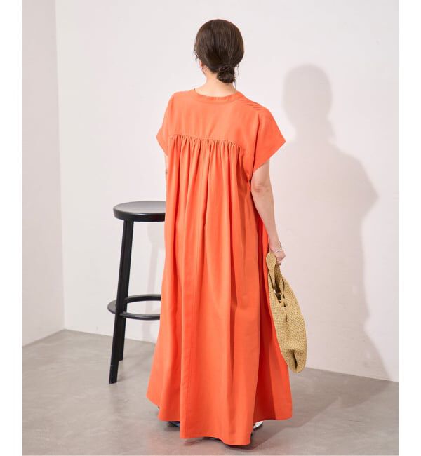 JOURNAL STANDARD「麻混ギャザーワンピース」|ワンピース|