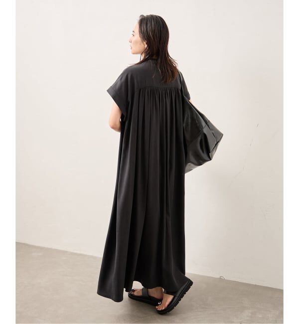 JOURNAL STANDARD「麻混ギャザーワンピース」|ワンピース|