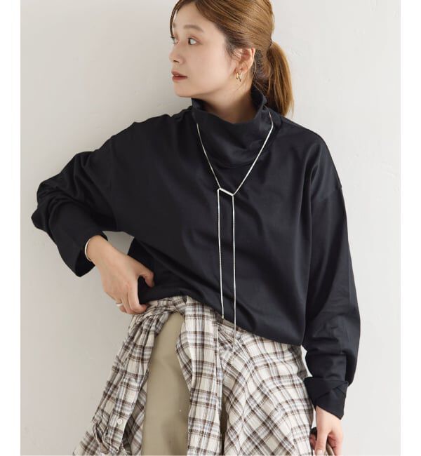JOURNAL STANDARD「【ARCHIVE STANCE/アーカイブスタンス】 Highneck long sleeve Tee」|Tシャツ・カットソー|ブラック