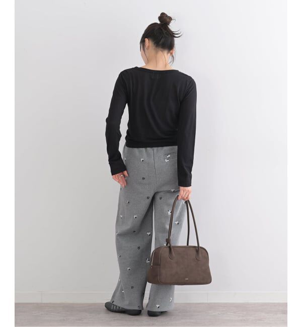 U by SPICK&SPAN「ルーズストレート刺繍スウェットパンツ」|その他|