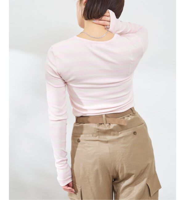 U by SPICK&SPAN「GANNI / ガニー Soft Cotton Straipe Rib Longsleeve」|Tシャツ・カットソー|