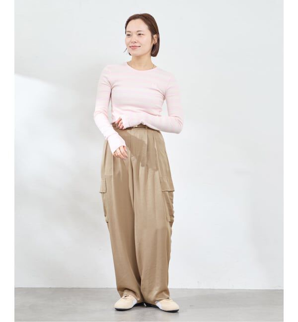 U by SPICK&SPAN「GANNI / ガニー Soft Cotton Straipe Rib Longsleeve」|Tシャツ・カットソー|