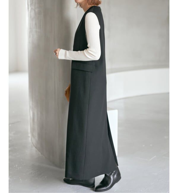 Spick and Span「《WEB限定 / 追加予約》ダブルクロスVネックワンピース」|ワンピース|