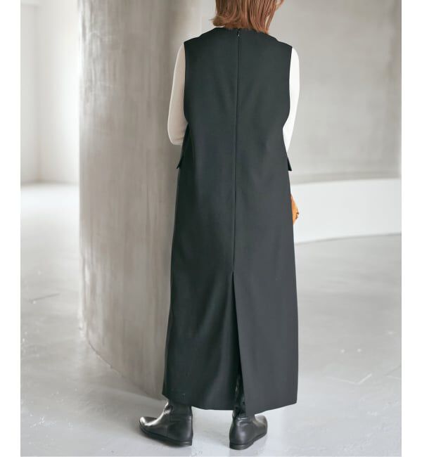 Spick and Span「《WEB限定 / 追加予約》ダブルクロスVネックワンピース」|ワンピース|