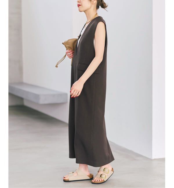 Spick and Span「《WEB限定 / 追加予約》ダブルクロスVネックワンピース」|ワンピース|