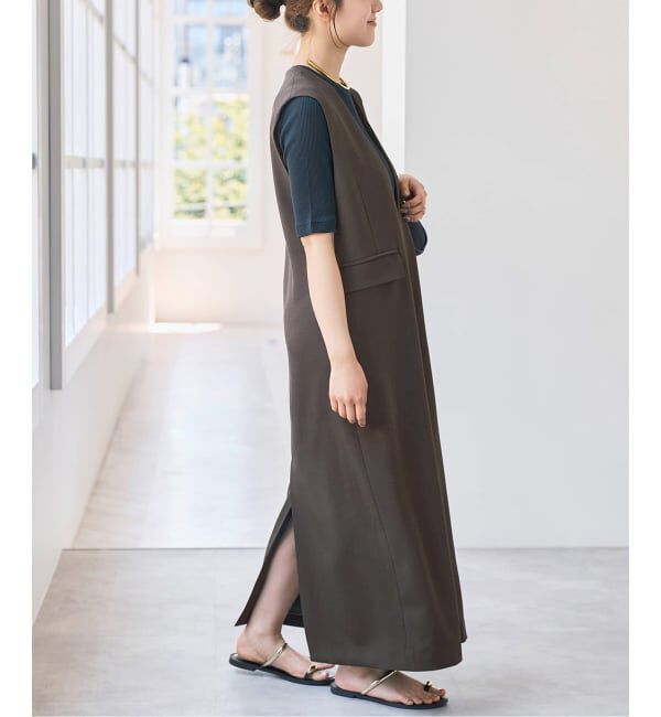 Spick and Span「《WEB限定 / 追加予約》ダブルクロスVネックワンピース」|ワンピース|