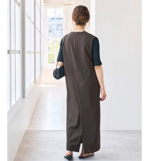 Spick and Span「《WEB限定 / 追加予約》ダブルクロスVネックワンピース」|ワンピース|