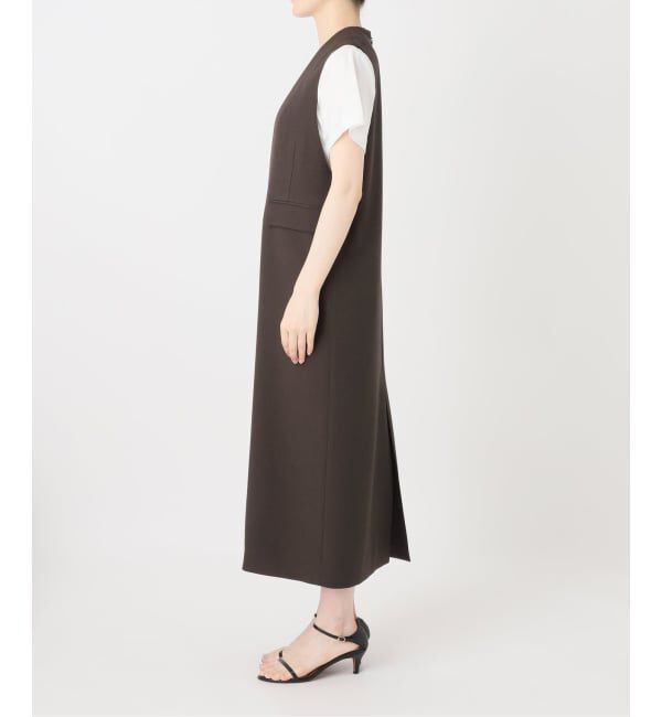 Spick and Span「《WEB限定 / 追加予約》ダブルクロスVネックワンピース」|ワンピース|