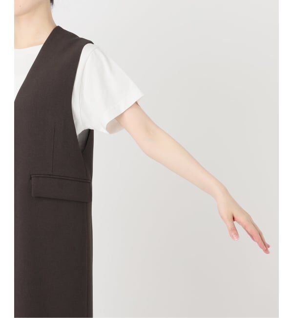 Spick and Span「《WEB限定 / 追加予約》ダブルクロスVネックワンピース」|ワンピース|