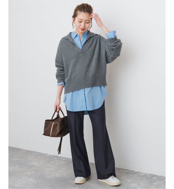 Spick and Span「《セットアップ可 / 追加予約》ウールブレンドパンツ」|スラックス|