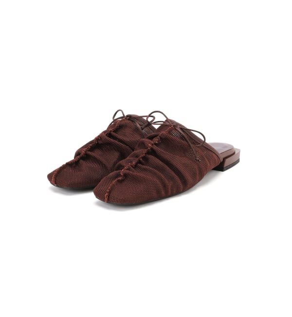 GRISE「《WEB+一部店舗限定》GRISEスクエアギャザーメッシュミュール」|その他|