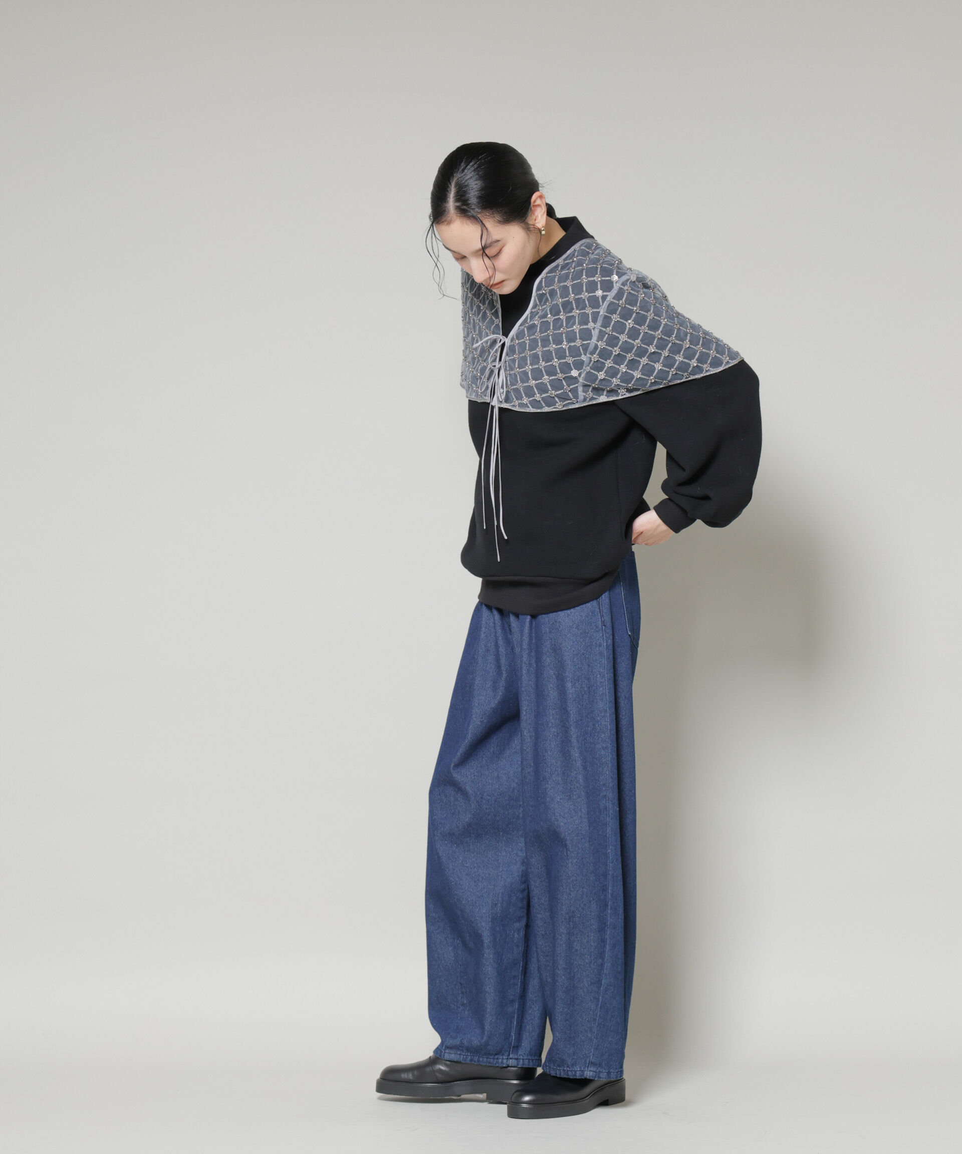 NANO universe「スパンコールビーズ刺繍ボレロストール」|シャツ・ブラウス|