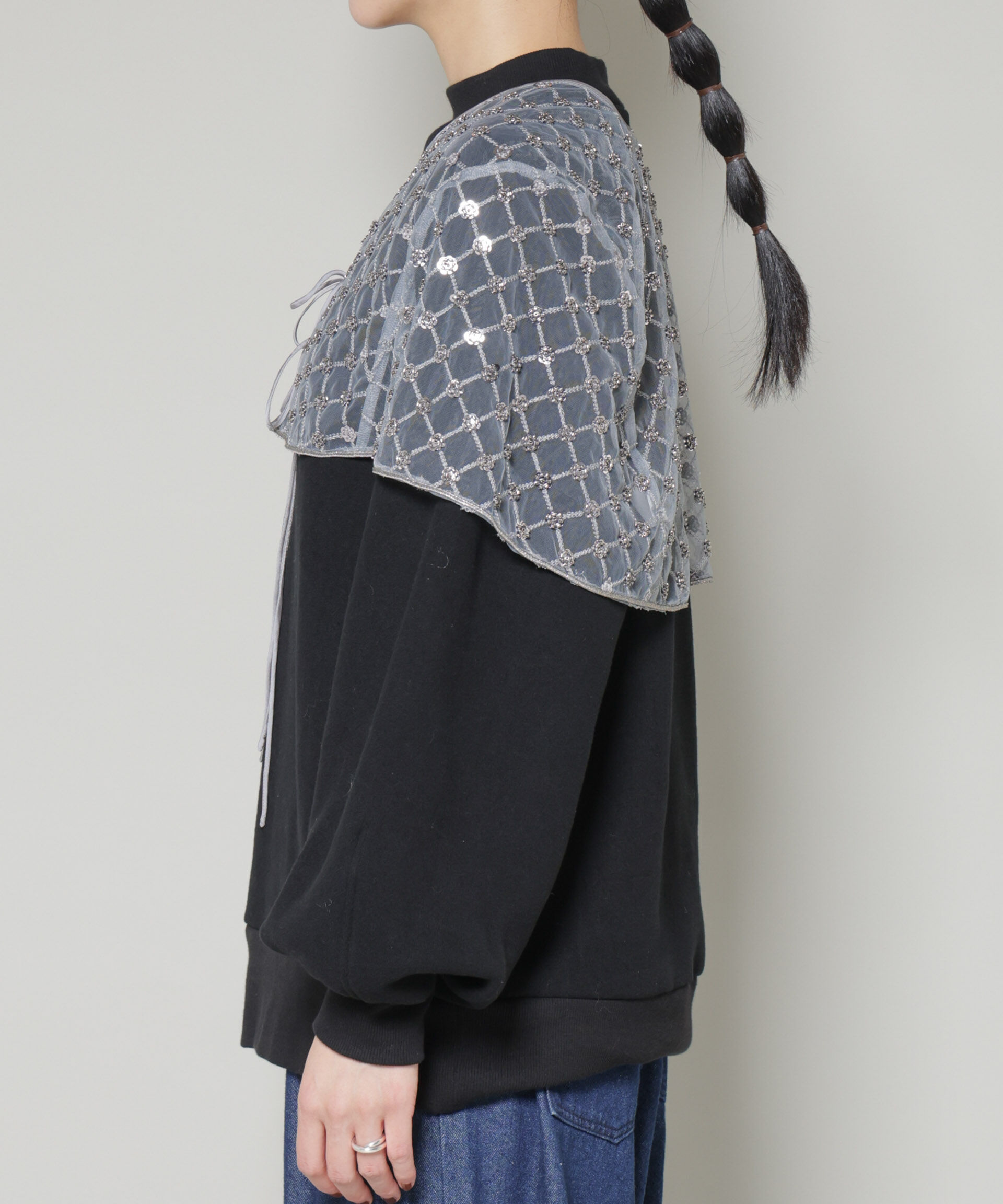 NANO universe「スパンコールビーズ刺繍ボレロストール」|シャツ・ブラウス|