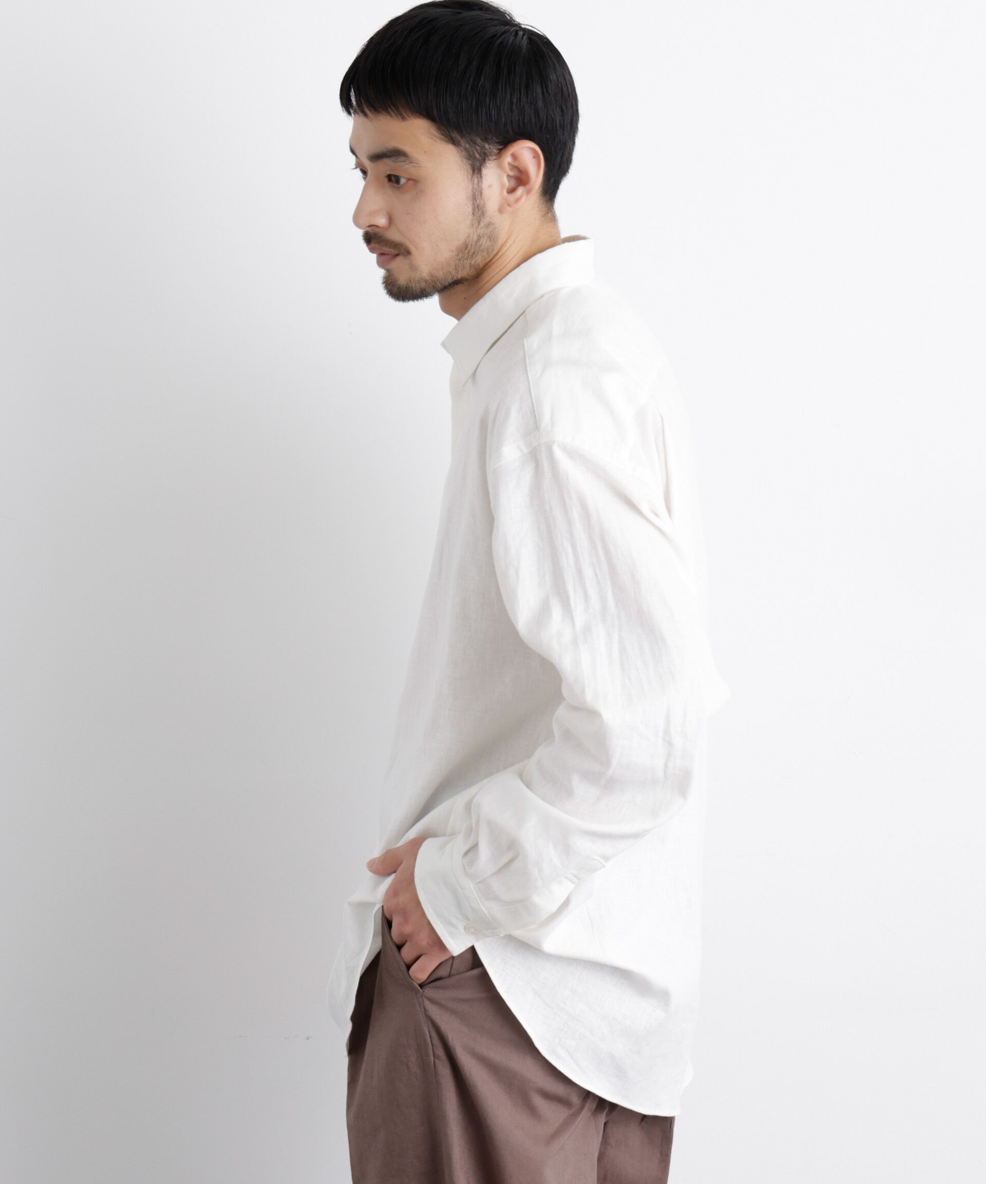 nano･universe「「FRENCH LINEN」リネンコットンレギュラーシャツ」|シャツ・ブラウス|