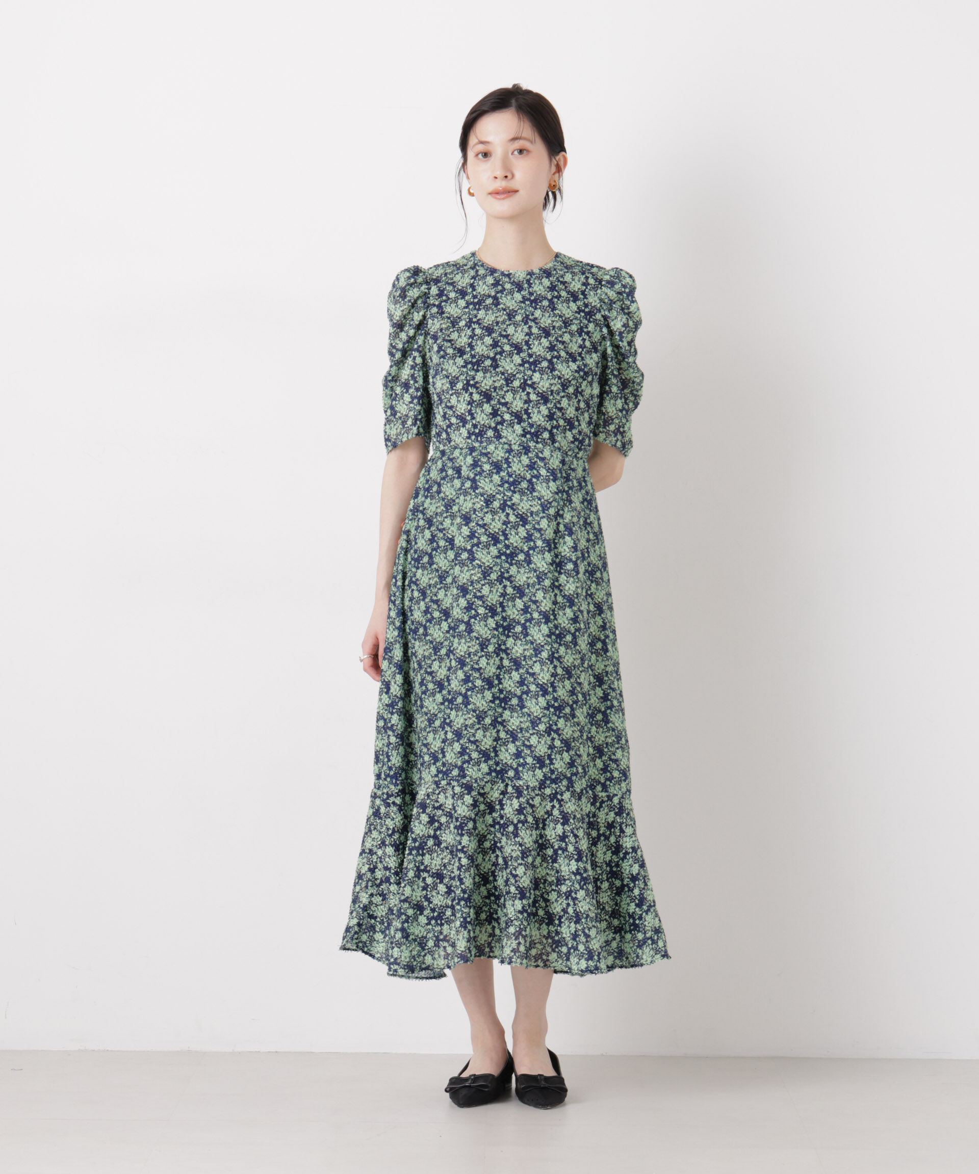 NANO universe「troisieme chaco/別注 CUT JACQUARD ワンピース」|ワンピース|