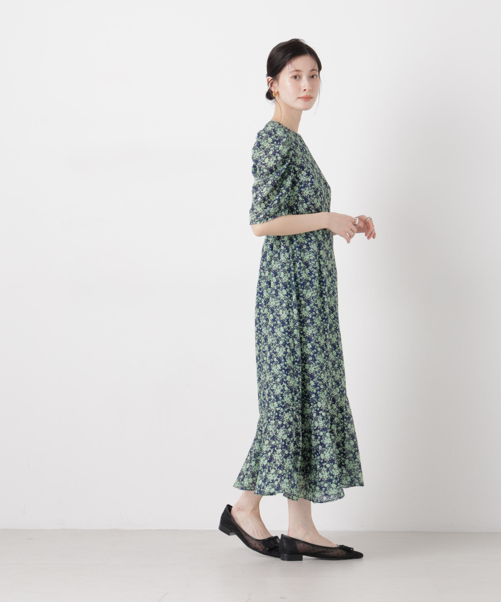 NANO universe「troisieme chaco/別注 CUT JACQUARD ワンピース」|ワンピース|