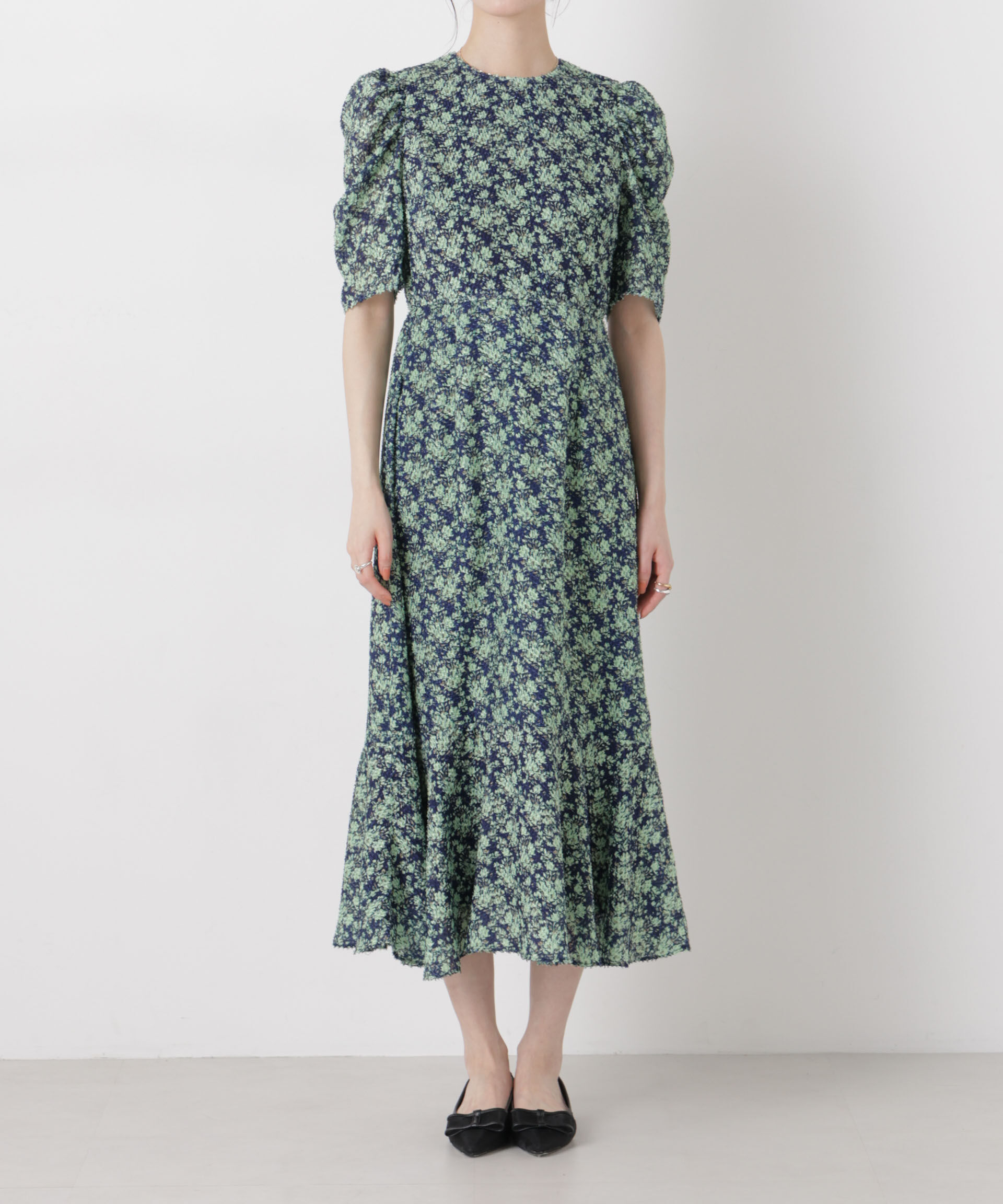 NANO universe「troisieme chaco/別注 CUT JACQUARD ワンピース」|ワンピース|