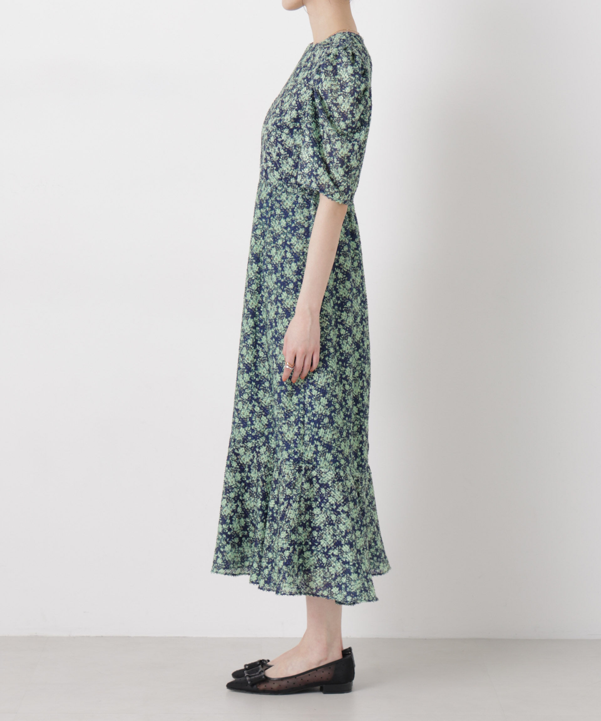 NANO universe「troisieme chaco/別注 CUT JACQUARD ワンピース」|ワンピース|