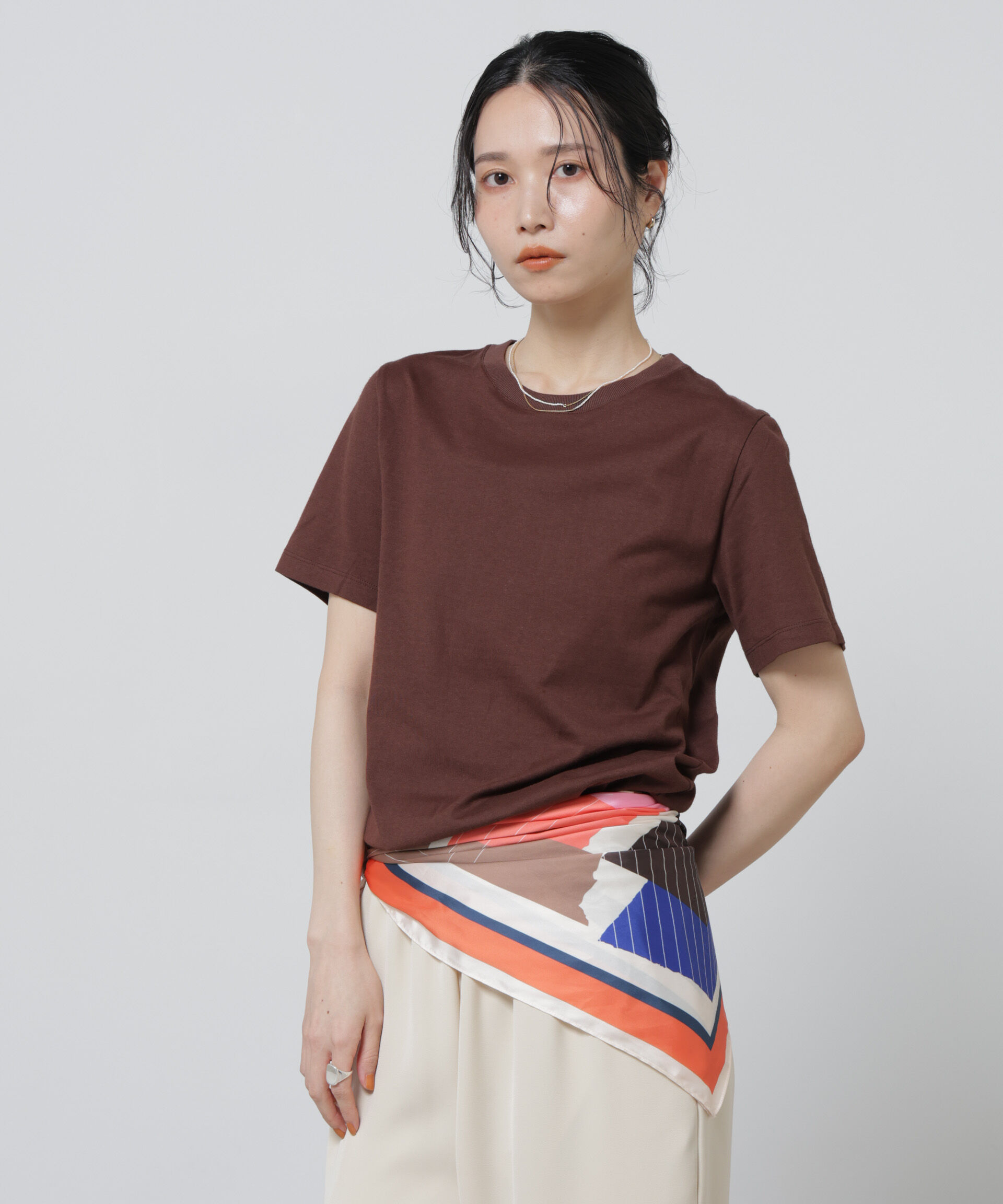 NANO universe「Anti Soaked(R) 汗染み防止カラフルクルーTシャツ」|Tシャツ・カットソー|
