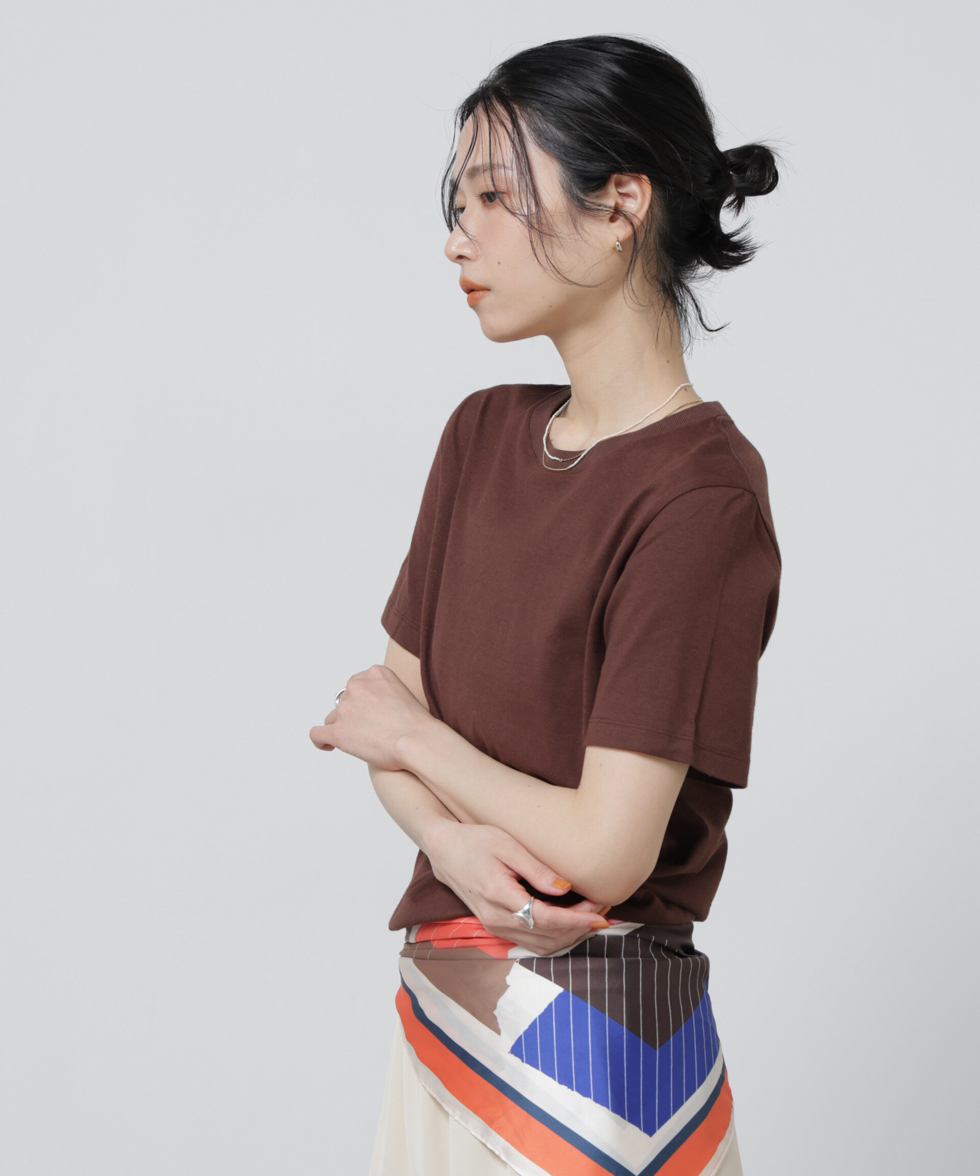 NANO universe「Anti Soaked(R) 汗染み防止カラフルクルーTシャツ」|Tシャツ・カットソー|