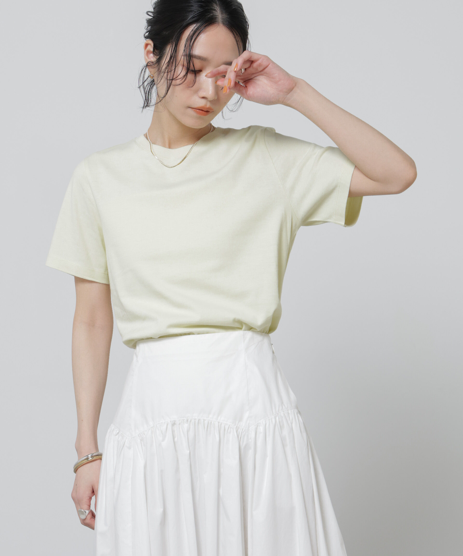 NANO universe「Anti Soaked(R) 汗染み防止カラフルクルーTシャツ」|Tシャツ・カットソー|