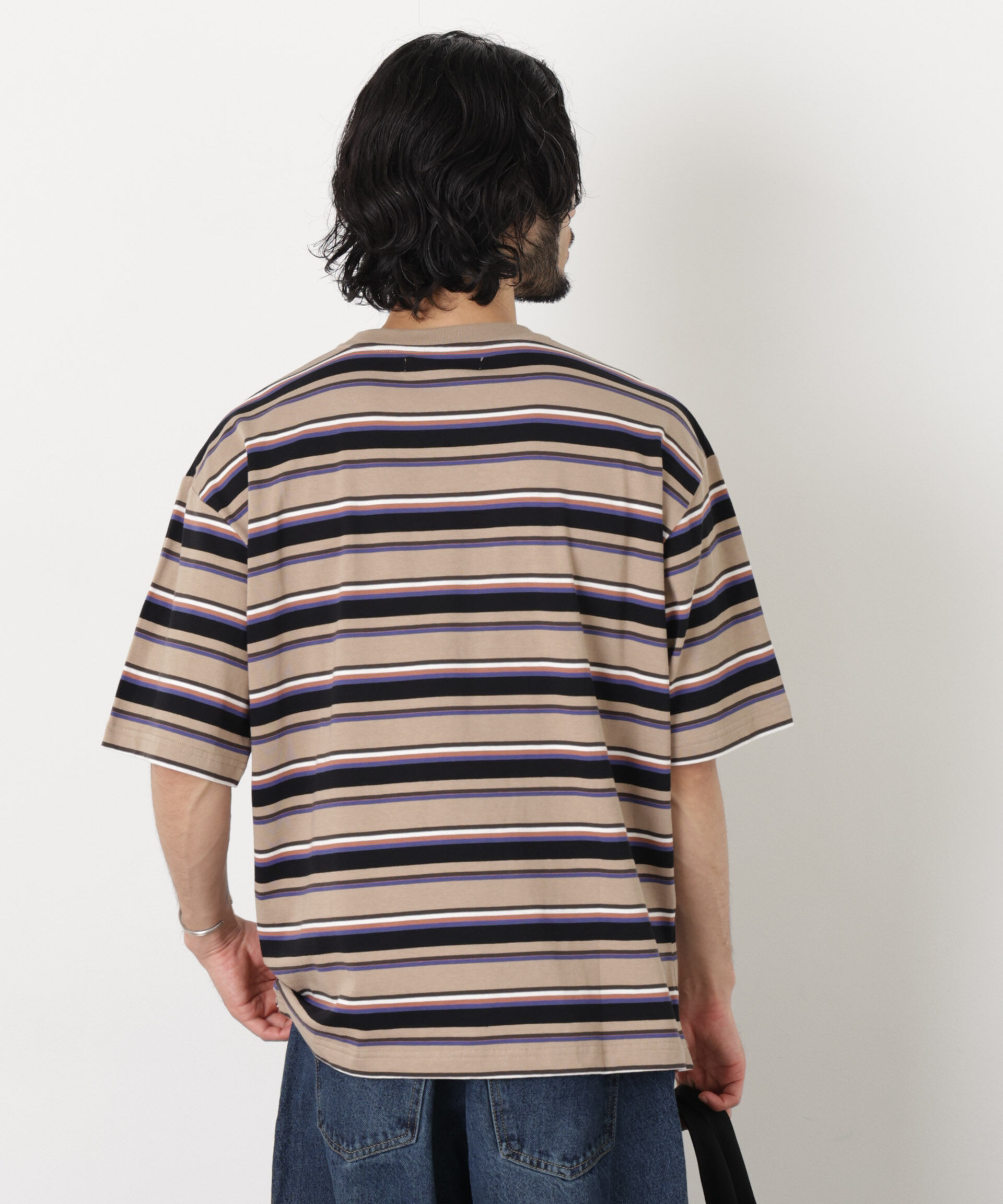 nano･universe「コーマコットンランダムボーダーTシャツ」|Tシャツ・カットソー|