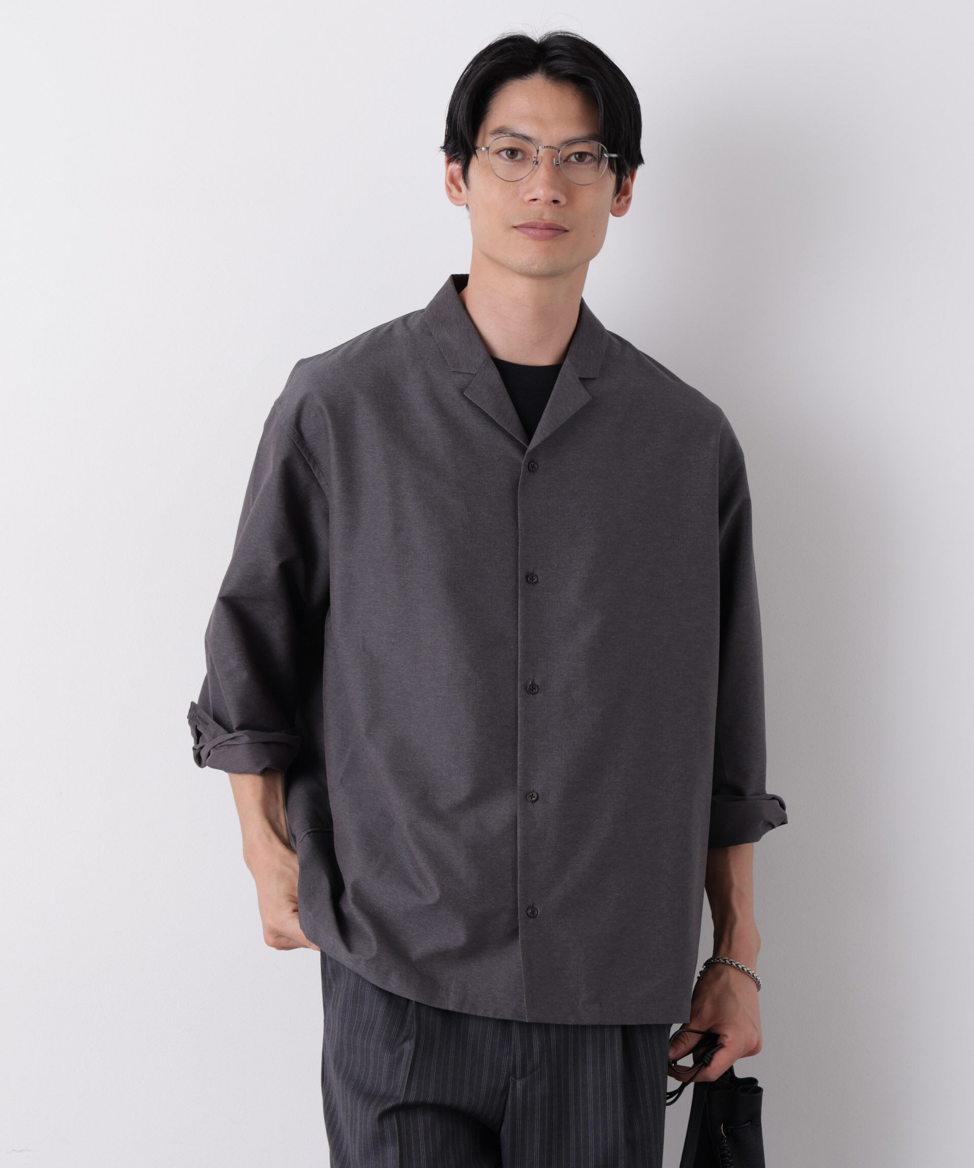 NANO universe「0 ZERO LAYER 9分丈 シャツジャケット(セットアップ可)」|シャツ・ブラウス|