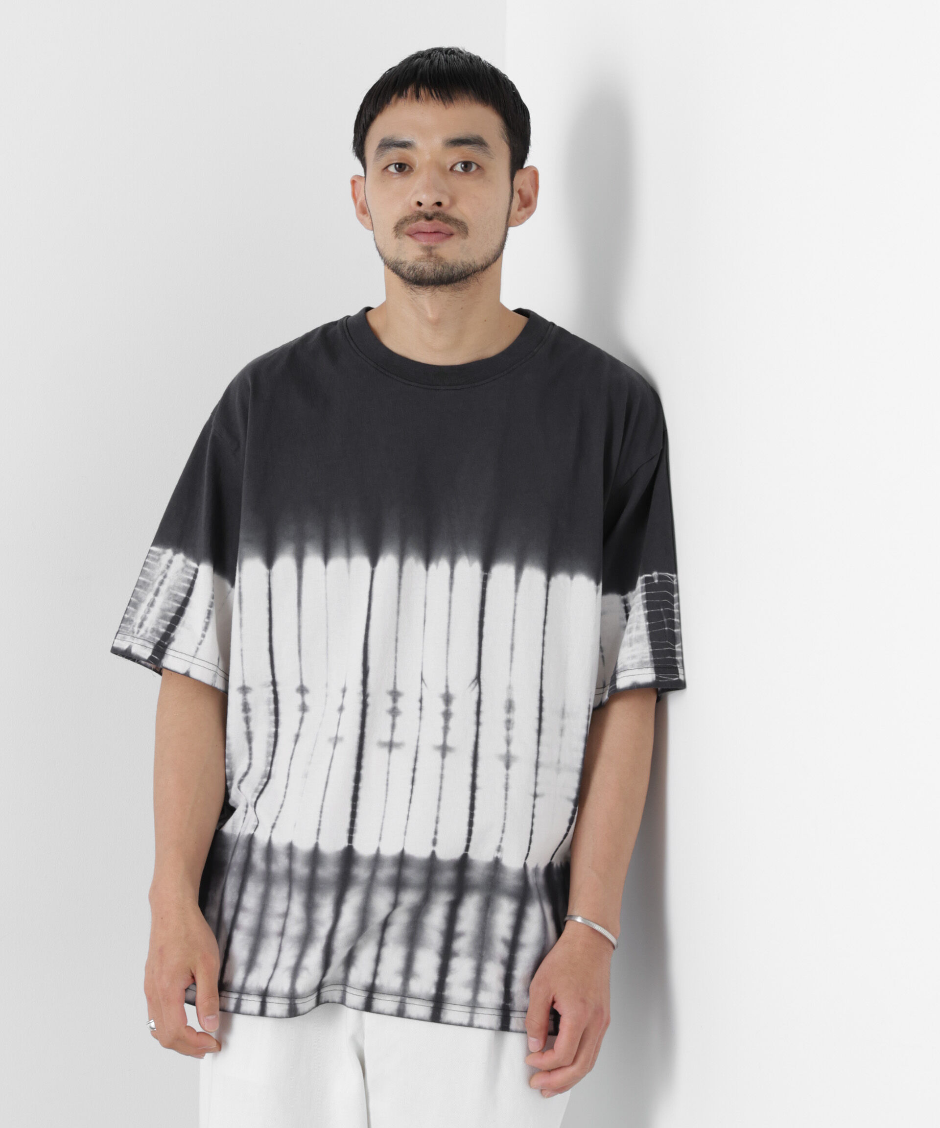 NANO universe「ブラックタイダイTシャツ」|Tシャツ・カットソー|