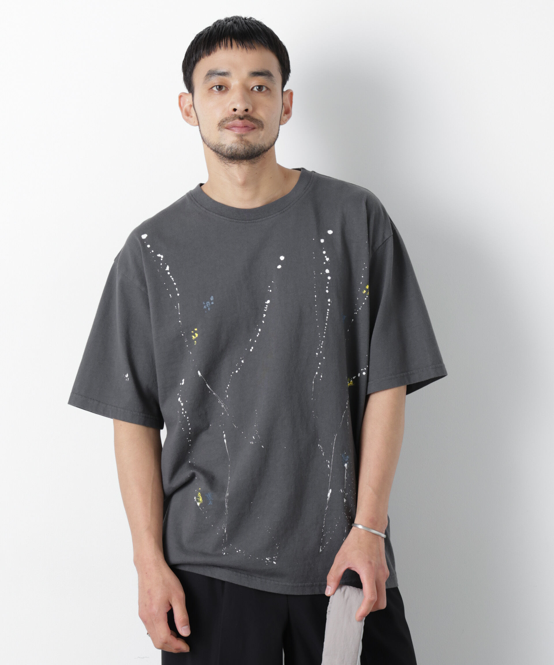 NANO universe「ブラックタイダイTシャツ」|Tシャツ・カットソー|